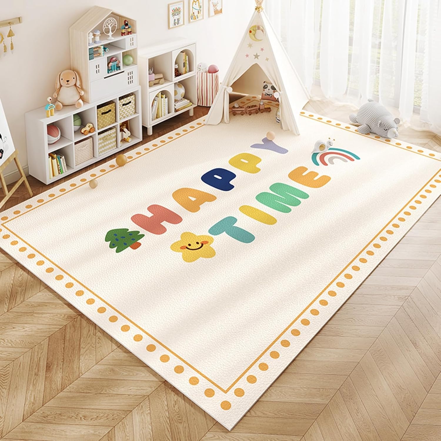 プレイマット 子供用カーペット 敷物 pvc センターカーペット 動物柄 可愛い 遮音 転倒防止 保育園 滑り止め 洗える キズ防止 防ダニ ゲームラグ 子ども部屋 ベビー 幼稚園 80×160cm