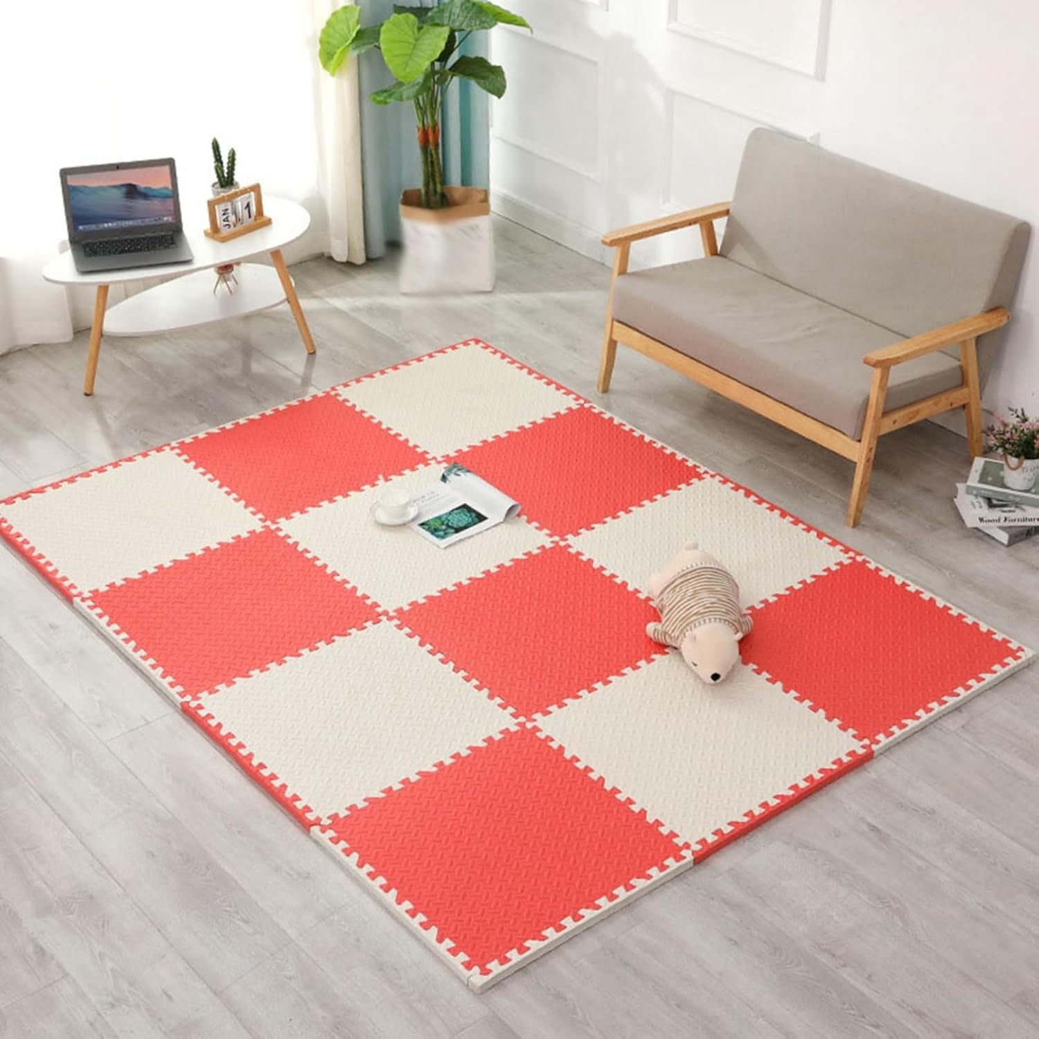 ジョイントマット 厚地 快適 EVA 防音断熱 ノンホル 転倒防止 サイドパーツ付き キズ防止 床暖房対応 子供部屋 ペットマット フロアマット プレイマット キッズ ベビー 赤ちゃん パズルマット