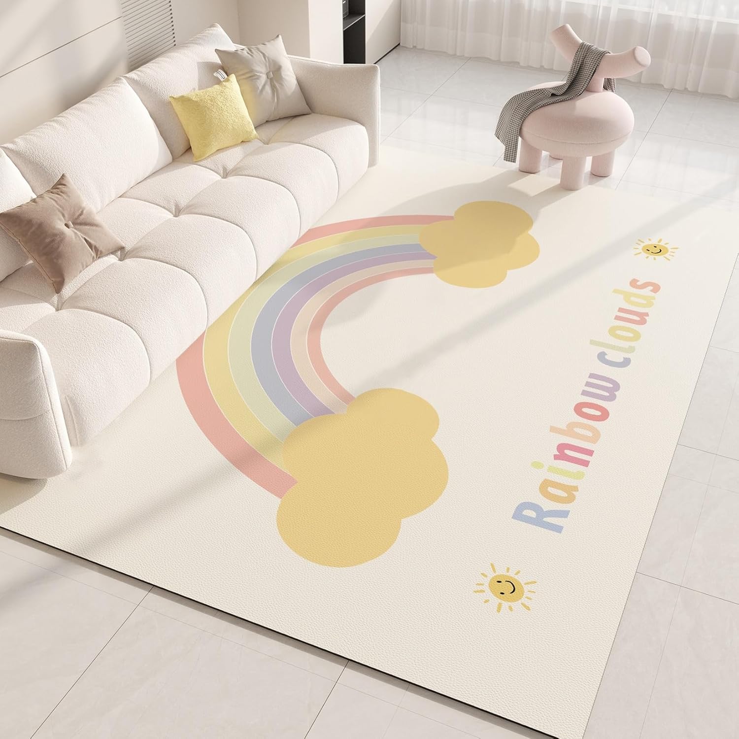 ラグマット カーペット PU革 PVC 防水 防汚 拭ける キッズカーペット プレイマット 大判 センターラグ 抗菌防臭 撥水加工 滑り止め 床暖房対応 北欧 ベッドルーム 屋内 子ども部屋 ベビー