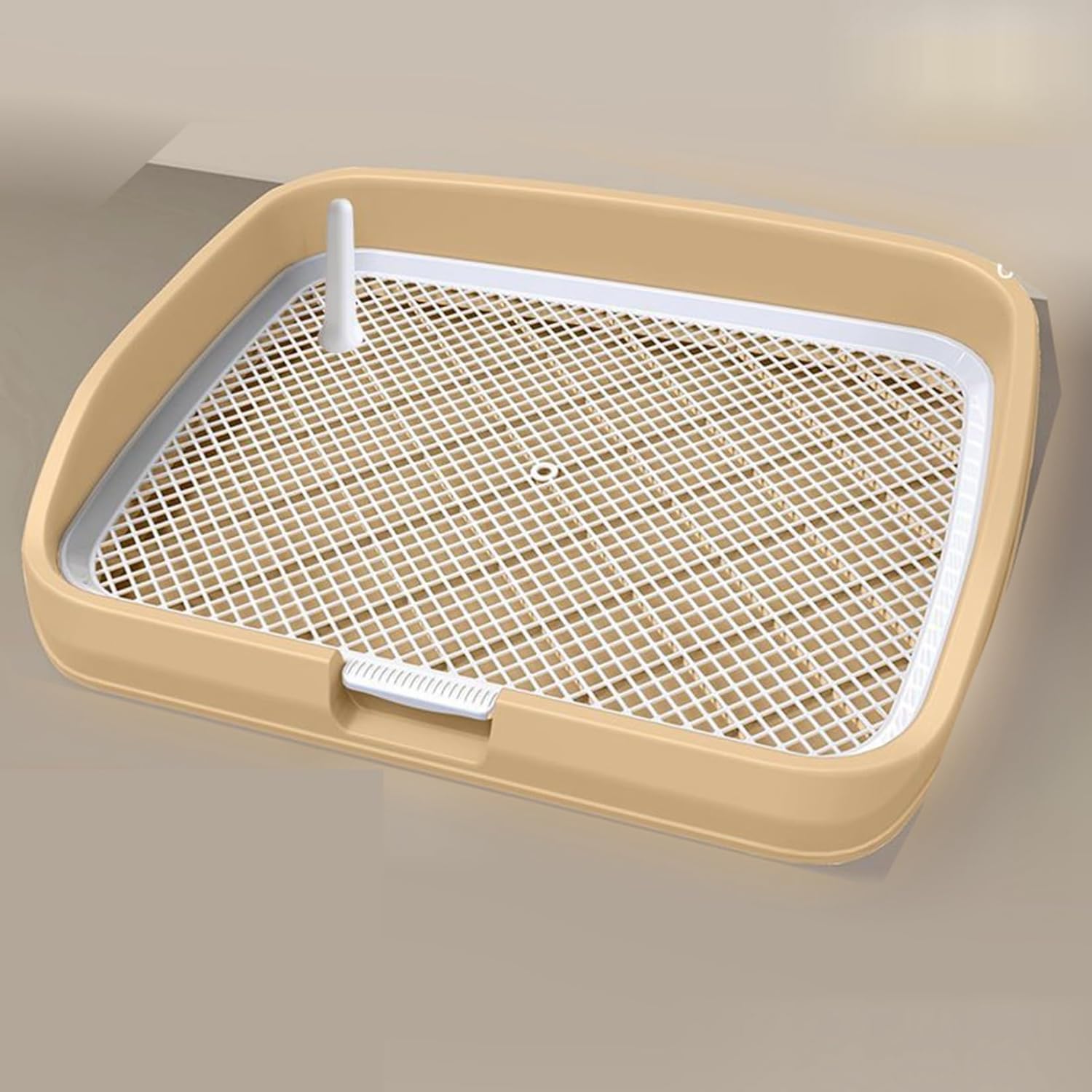 犬用トレー トイレトレー 犬 メッシュ 2層デザイン メッシュカバー付 足を乾燥させ 尿柱 フチ付き おしっこ飛散防止 ペットトイレトレー 簡単に掃除 足と床を清潔に保つ トレーニングマット イエロー
