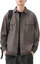 ワークシャツ 綿100% M-4XL シャツジャケット メンズ 長袖 春秋冬アウター メンズシャツ カジュアルシャツ アウター 開襟シャツ 耐摩耗 形態安定 体...