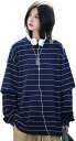フルオーバー ストライプ レディース 長袖 トレーナー メンズ パーカー スウェット 丸首 Tシャツ フェイクレイヤード 春秋服 耐久 吸汗 コンフォート 薄い...