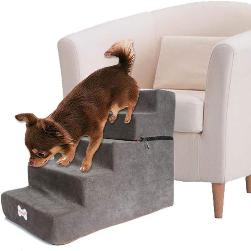 ドッグステップ ベッドステップ 犬用踏み台 ベッド用階段 ペット用品 犬用階段 犬用ステップ 5段 怪我..