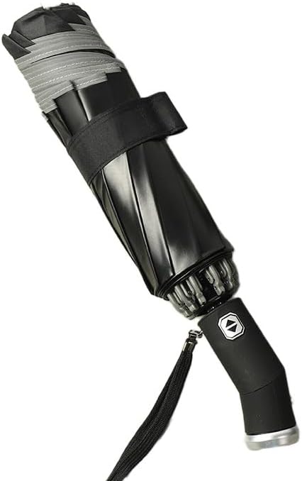 逆さ傘 自動開閉遮熱 反射スト リップ付き LEDライト付き折りたたみ傘 逆転傘 長傘 日傘 大きい ワンタ..