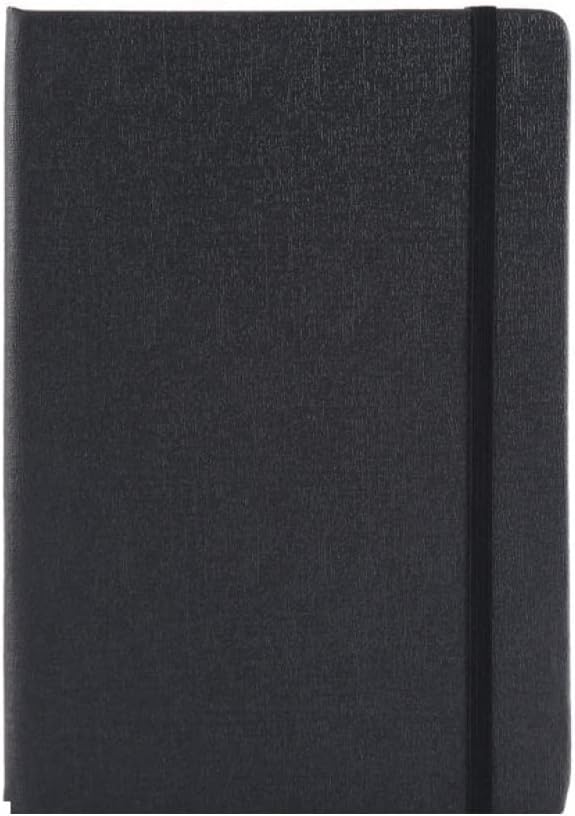 スケジュール帳 a5 ブラック 横罫 100枚 手帳 横罫ノート メモ帳ノート しおり付き ストラップバンド付き オシャレ 大人かわいい 文具 おうち時間 雑記...