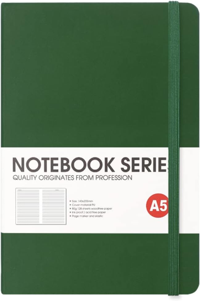 ノート B5 ノートブック しおり付き 264ページ 罫線入り しおりひも おしゃれ 日記 横罫 学習帳 雑記帳 10mmの罫線幅 手帳 B5ノート 無地 学校...