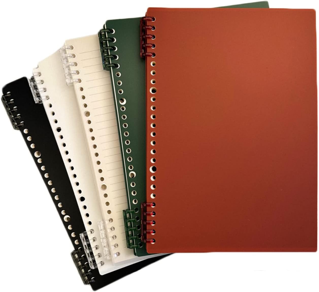 リングノート B5 B5*5 ノート リングメモ帳 B5 60枚 リングノートタイプ ルーズリーフ さらさら書ける 横罫線入り 8mmの罫線幅 5冊入り 横罫 ...