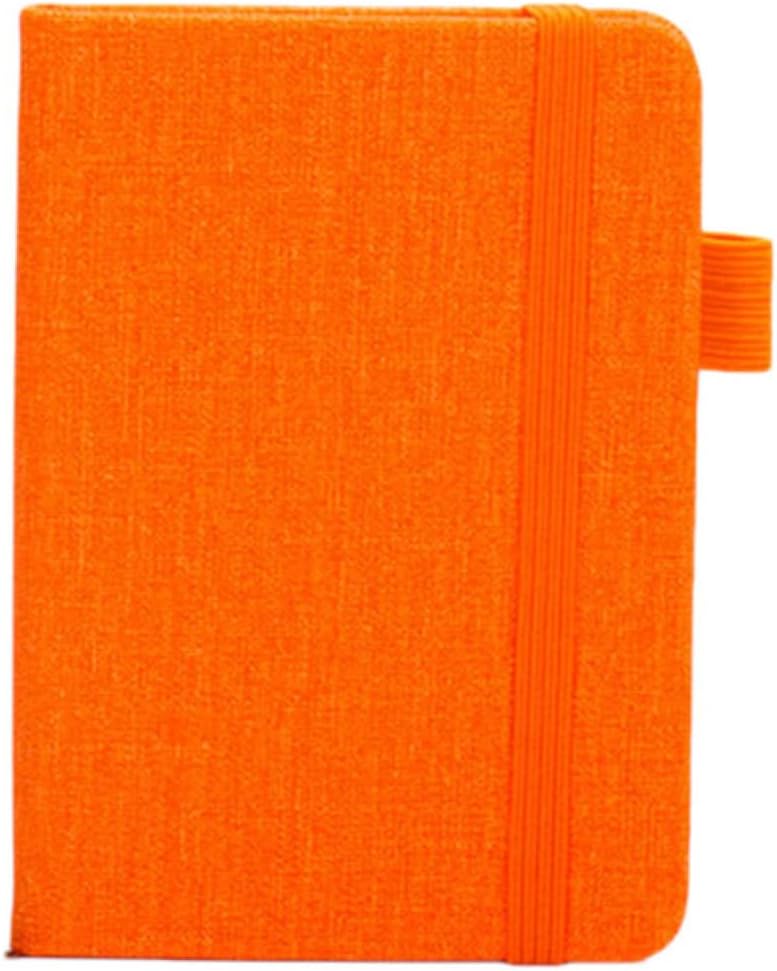 手帳 おしゃれ スケジュール帳 A7メモ帳 ビジネス手帳 ノート ビジネス オレンジ スケジュールブック 仕事 日程 目標 時間 管理 ノート 効率アップ 文房...