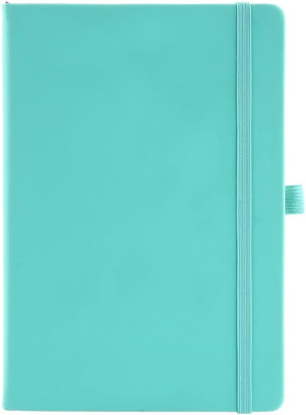 ノート メモ帳 ノートブック ハードカバー 横罫 A5 ストラップバンド付き 200ページ 手帳 メモ帳 1青 ハードケースのノート 100枚 日記帳 ビジネス...