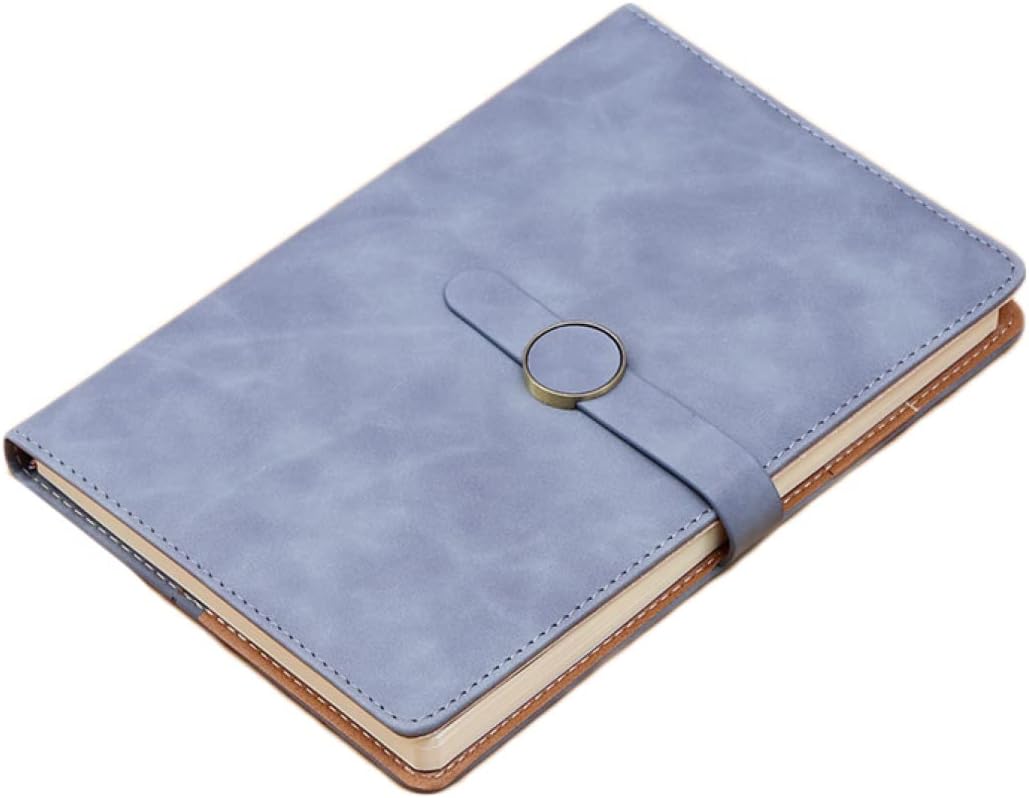 ノート しおりひも 横罫線入り A5メモ帳 スケジュール帳 ビジネス オフィス用 A5 手帳 横書き 罫線入り 水平開き 青 小さい 日付なし ラージサイズ(横...