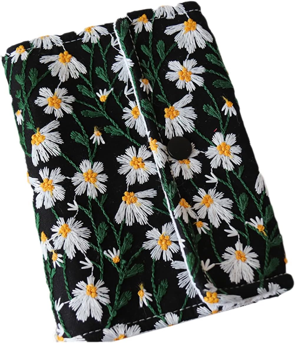 ノート システム手帳 A6 方眼+無地 差し替えタイプ A5 6穴 合金バインダー 布表紙 花柄 90枚 180ページ メモ帳 ノートダイアリー ルーズリーフ手...