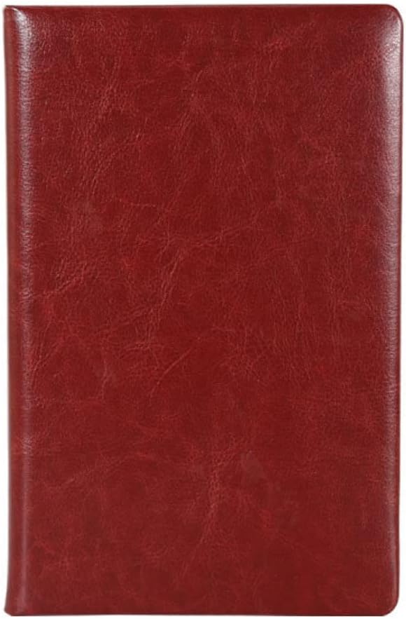 5 手帳 PUレザー 192ページ エレガント 2冊入り 横書き 横罫線入り 96枚 罫線入り ワイン 無地表紙 ビジネス手帳 ハードカバーノートブック 横罫 ...