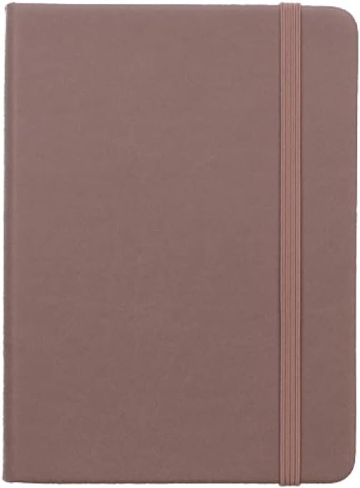 ノート A6 方眼 ハードカバーノートブック ノート 手帳 ノート 192 A6*5 ページ 5mm方眼 レッド しおり紐 ゴムバンド しおり付き 巻末に拡張ポ...