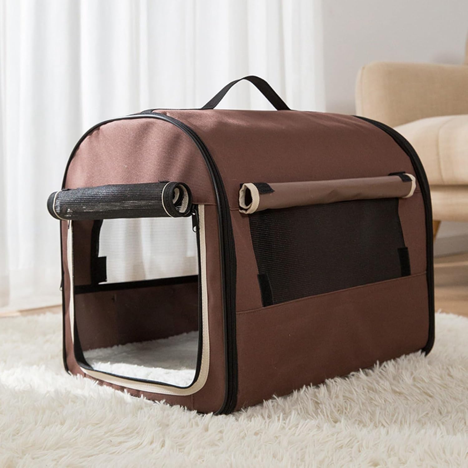 車載用ペットシート ペット用ドライブボックス 助手席専用 メッシュ 折畳 固定シートベルト 中型 大型 ..