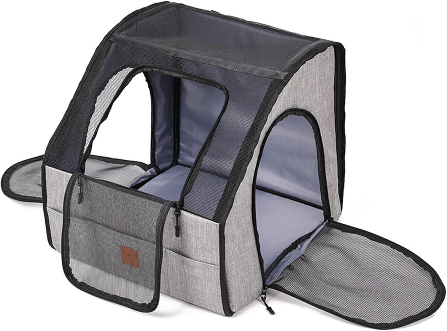 車載用ペットシート ペット用ドライブボックス 後部座席用 メッシュ ペットテント 飛び出し防止リード..