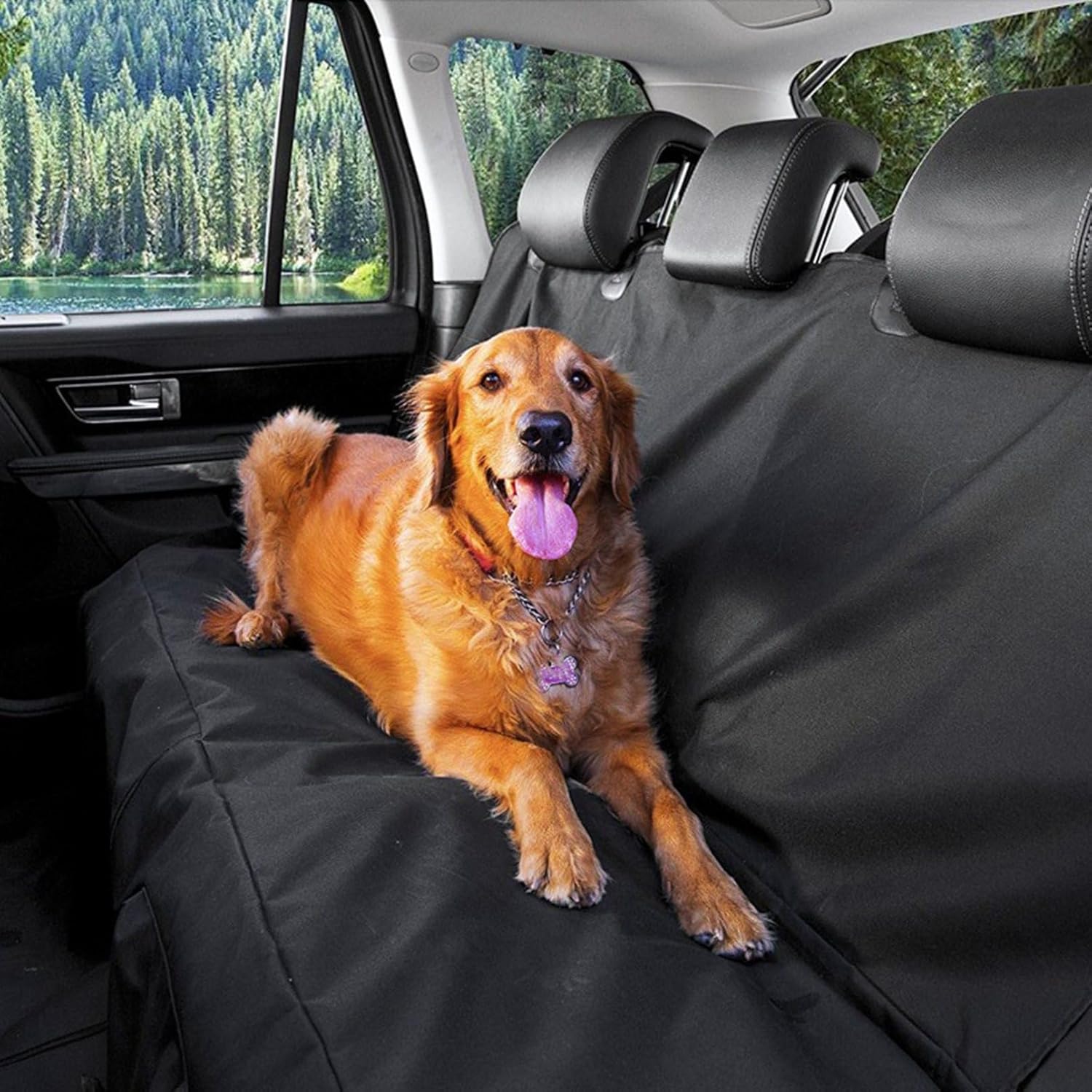 ペット用ドライブシート 車用ペットシート 後部座席 シートカバー カーシートカバー 大型犬用 SUVなど大中小型車用 カーシートカバー 滑り止め 耐摩耗 シートベルト 安全旅行 折り畳み式 汚れ防止