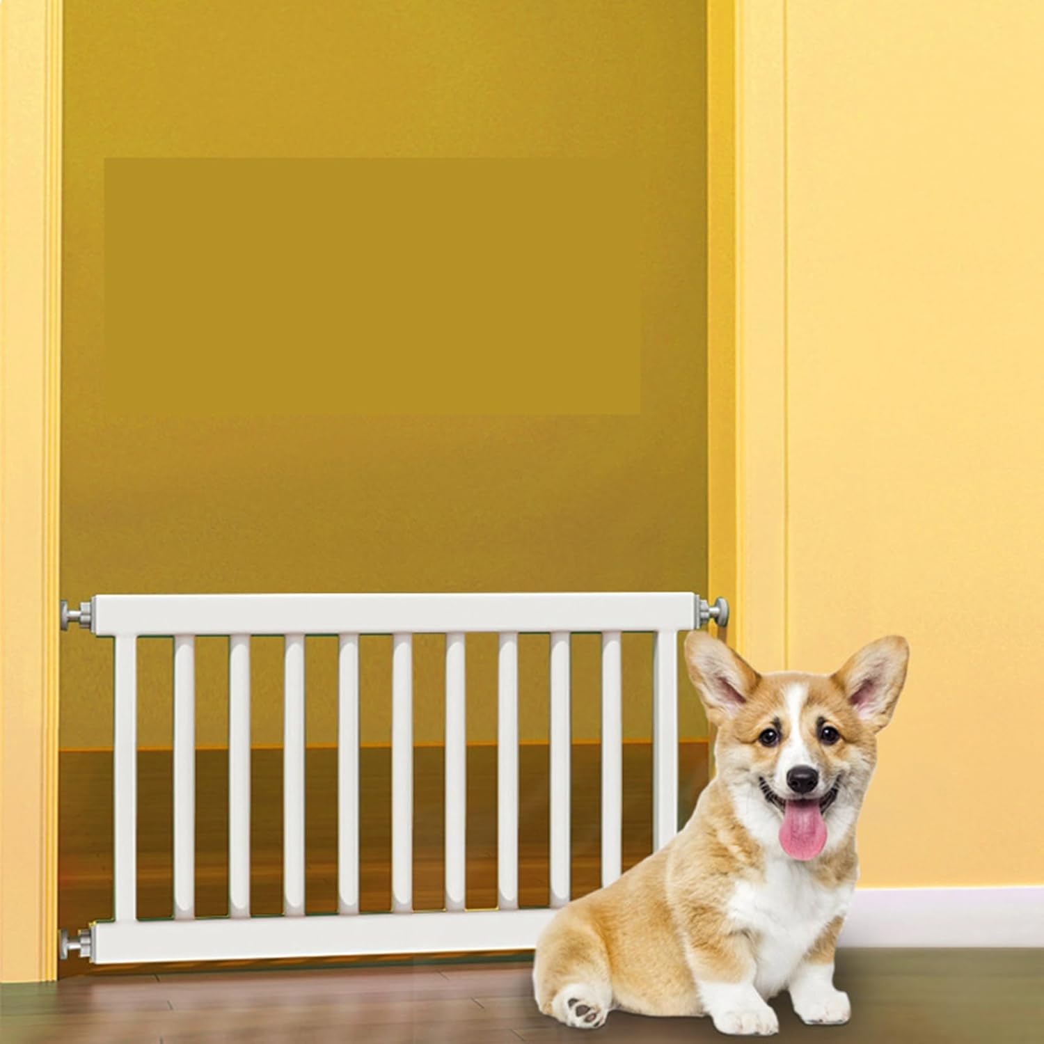 ペットゲート 高さ44cm 犬用ゲート ペットフェンス 犬 柵 ゲート小型犬 突っ張り式 出入り便利 侵入防..