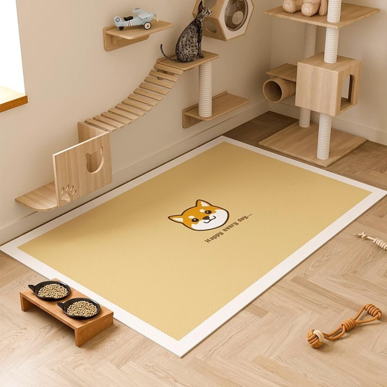 ペットマット すべり止め カーペット PVC 廊下敷きマット 犬 洗えるペットシーツ 噛む予防 床暖房対応 ..