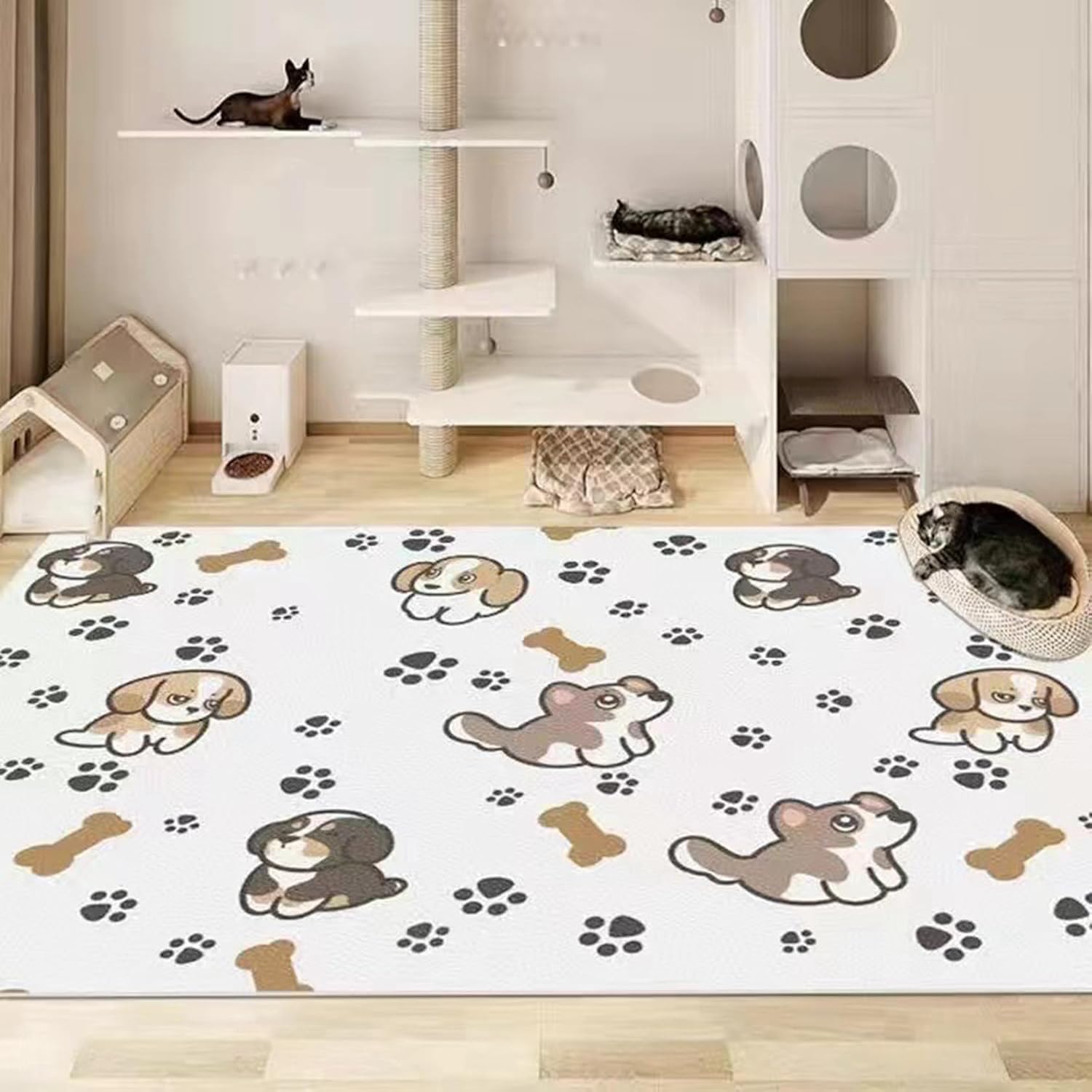 ペットマット トイレ下敷きマット pvc 可愛い柄 カーペット 洗えるペットシーツ PUレザー おしっこ す..