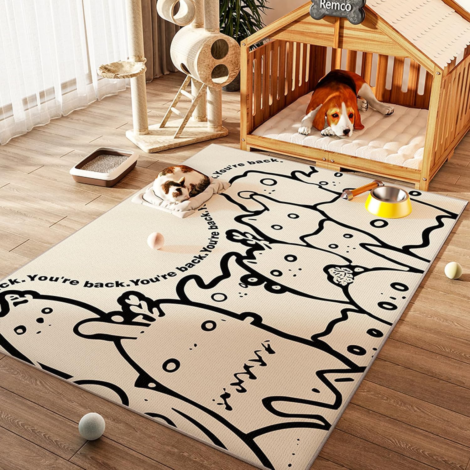 ペット用トイレ下敷きマット pvc 可愛い柄 カーペット 洗えるペットシーツ PUレザー 噛む予防 床暖房対..