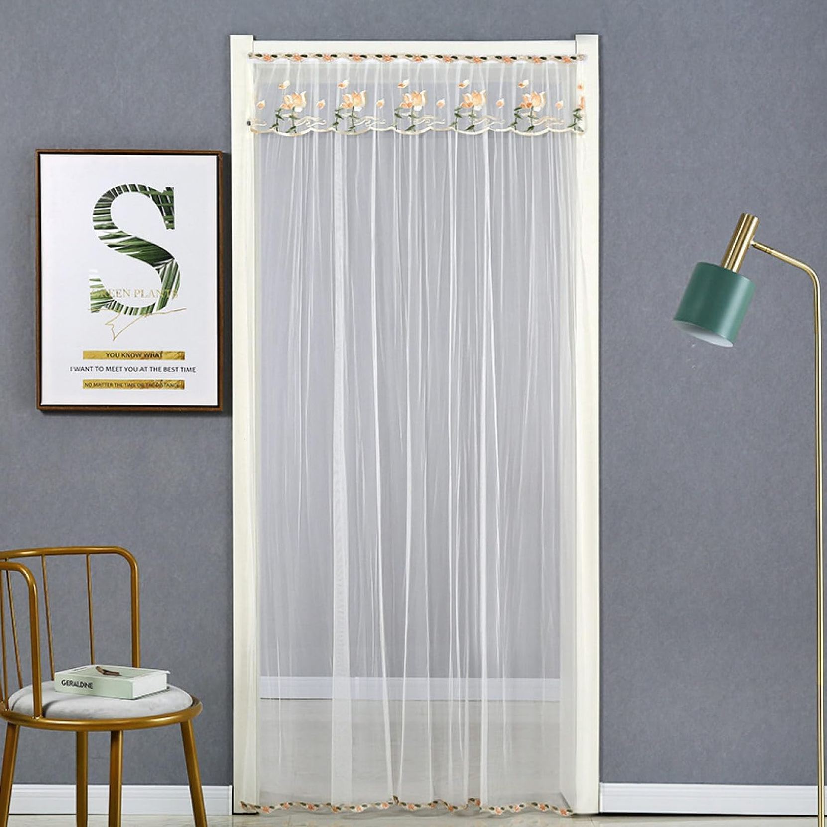 透ける のれん インテリア 虫よけ暖簾 間仕切りカーテン レース のれん 可愛い おしゃれ かわいい 暖簾 洋室 リビングルーム 姫系 寝室 洋風 ロング 目隠し 台所 部屋仕切り ベッドルーム 玄関