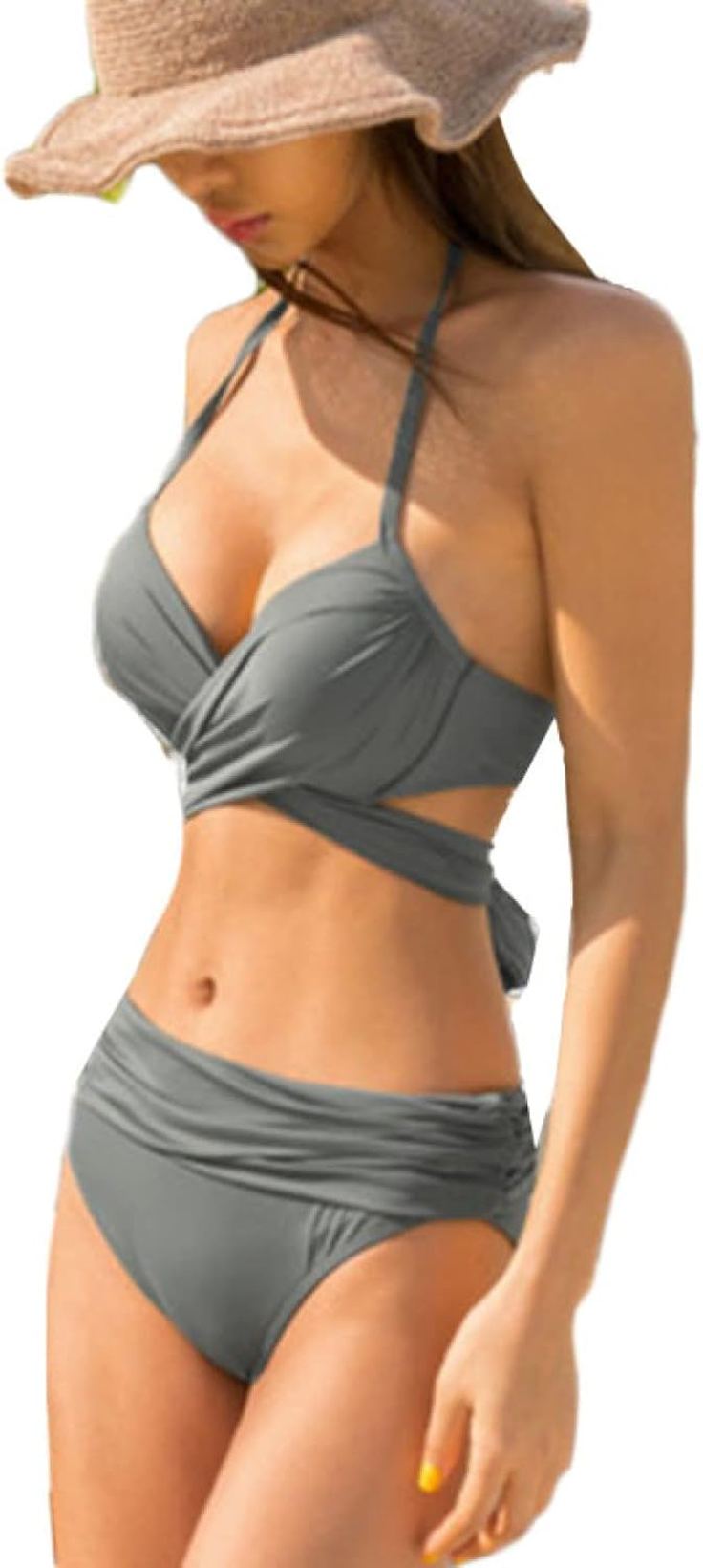 水着 レディース ビキニ水着 三角ビキニ 2点セット セパレート セクシー かわいい ぽっちゃり おしゃれ プール ワイヤー入り バスト 胸元 セクシー 小胸 ...