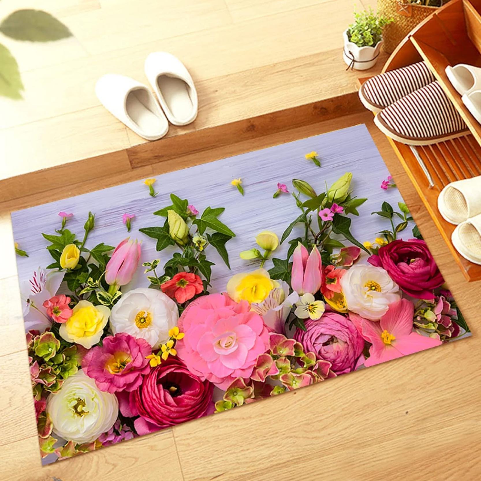 玄関マット カラー 室内 オシャレ 北欧 ドアマット 80X120cm 屋外 泥落としマット 洗える エントランスマット 耐磨耗性 防臭 ラグマット 業務用 ショップ 滑り止め付き お店 除塵性能 オ