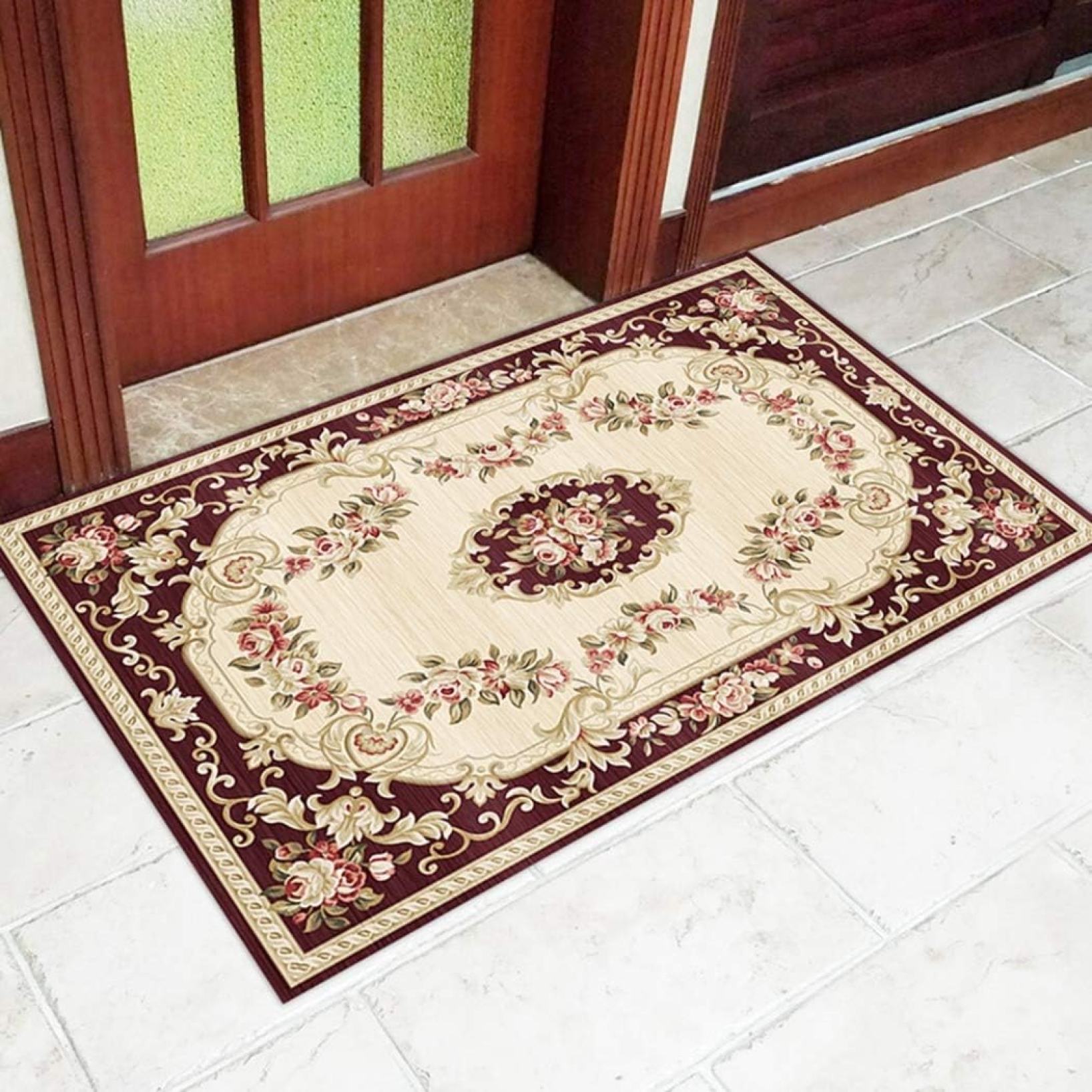 玄関マット バスマット あかちゃん 吸水 カラー4 キッチンマット 洗える 滑り止め モダン 北欧 かわいい 可愛い おしゃれ ふわふわ インテリア 敬老の日 幾何学柄 あったか 絨毯 汚れにくい ギ