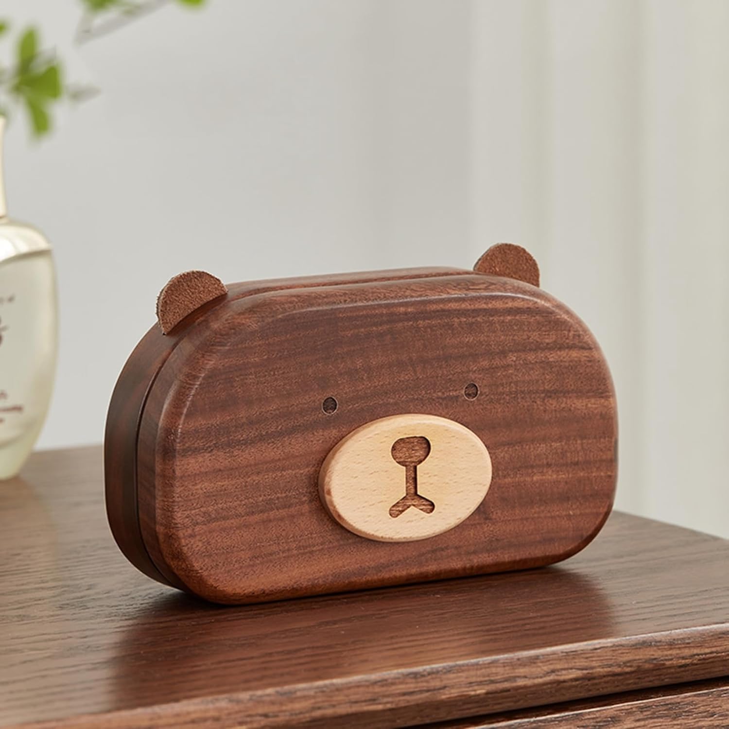 ジュエリー収納 熊 木製 ウオルナット 可愛い レディース 宝石箱 ジュエリーボックス 小物収納ケース ジュエリーアクセサリー収納 ジュエリーケース 姫系 携帯...