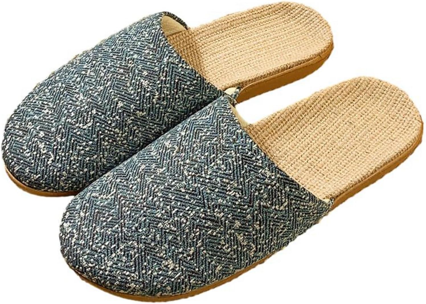 ルームシューズ 夏春 リネンスリッパ 静音 軽量 麻 滑り止め 室内履き替え ルームシューズ メンズ レデ..