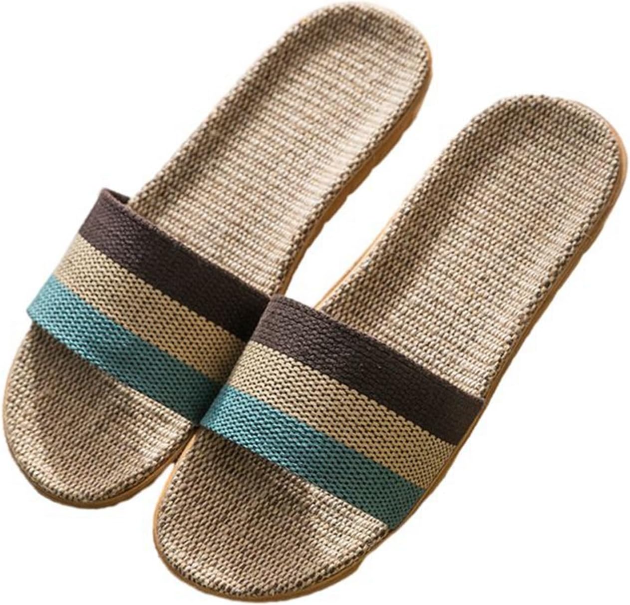 スリッパ 亜麻 リネン編み ハウススリッパ 履き替え 室内用 男女兼用 レディース メンズ 蒸れにくい 涼..