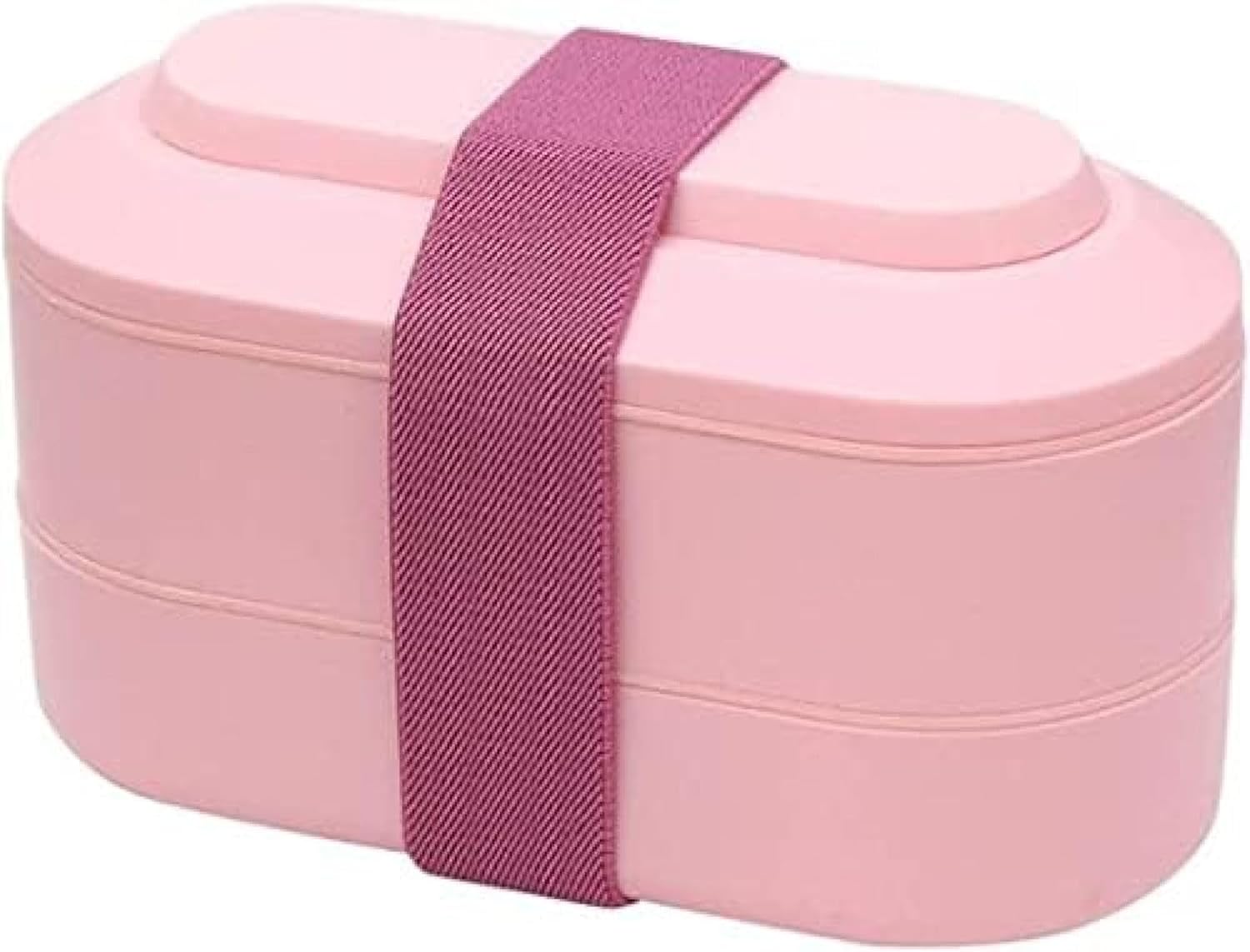 弁当箱 800ml 大容量 2段 お弁当箱 箸付き スプーン 保温 漏れ防止 オフィス 学校 アウトドア 女性 男子 保温 通学 電子レンジ対応 通勤 (ピンク 20*10*11cm)