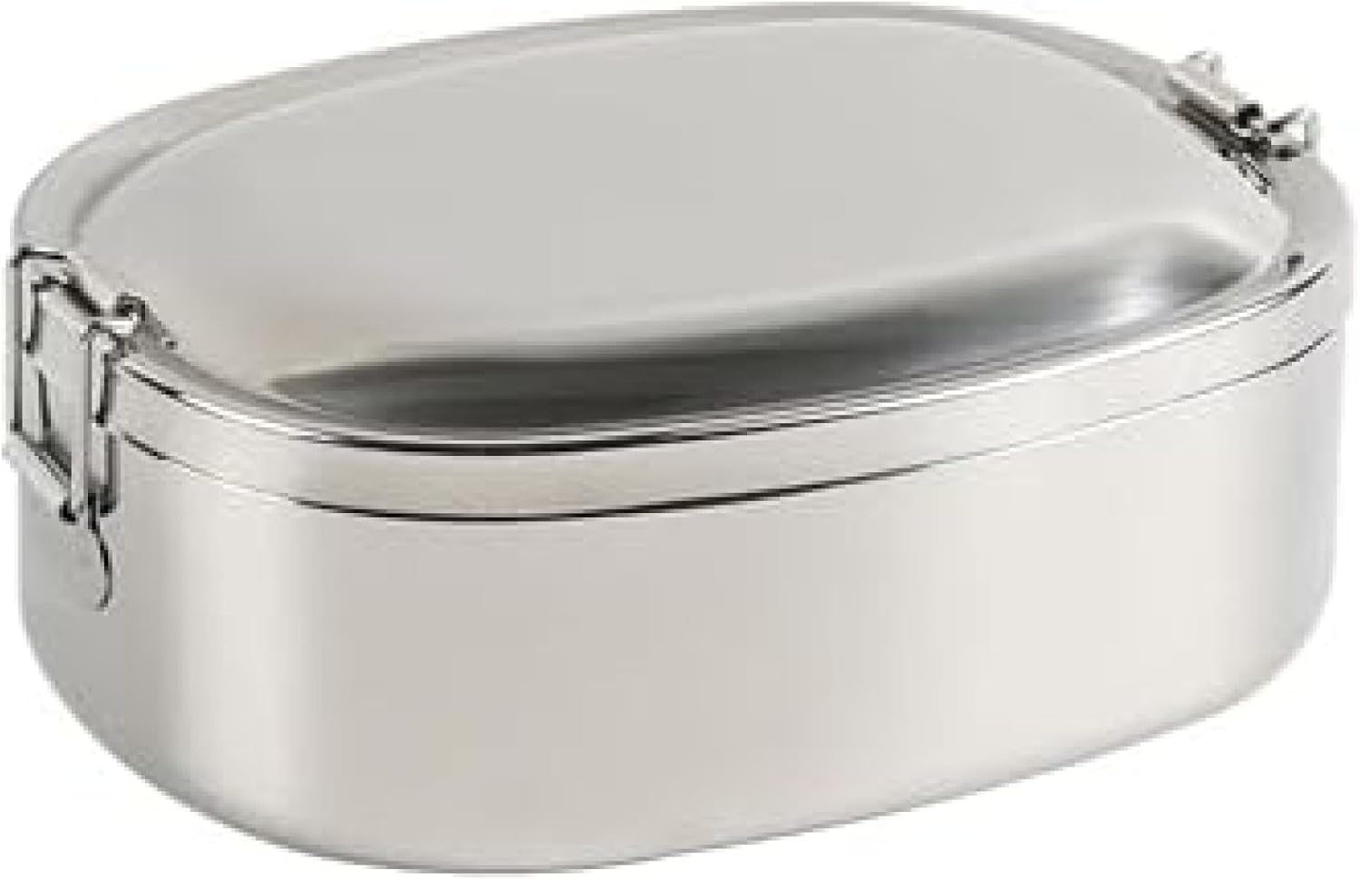 お弁当箱ステンレスランチボックス弁当箱16.5*12.5*5.5cmフレッシュランチボックスオーバル1段蓋付きブ..