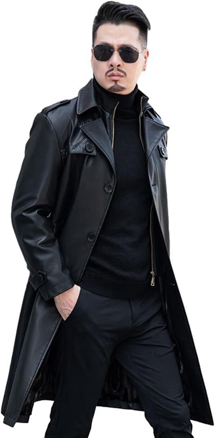 ライダースジャケット レザージャケット ロングコート チェスターコート ラシャコート メンズ ベルト付..
