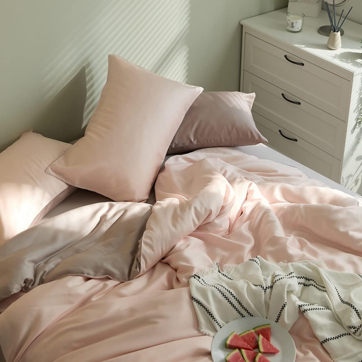 掛け布団カバー 姫系 シルク風 高級 品質 北欧風 フラットシーツ 春夏秋冬 3点 F 4点セット 少女 新生活 枕カバー 布団カバーセット 寝具カバー 四季通用 敷き布団カバー プレゼント 洗える