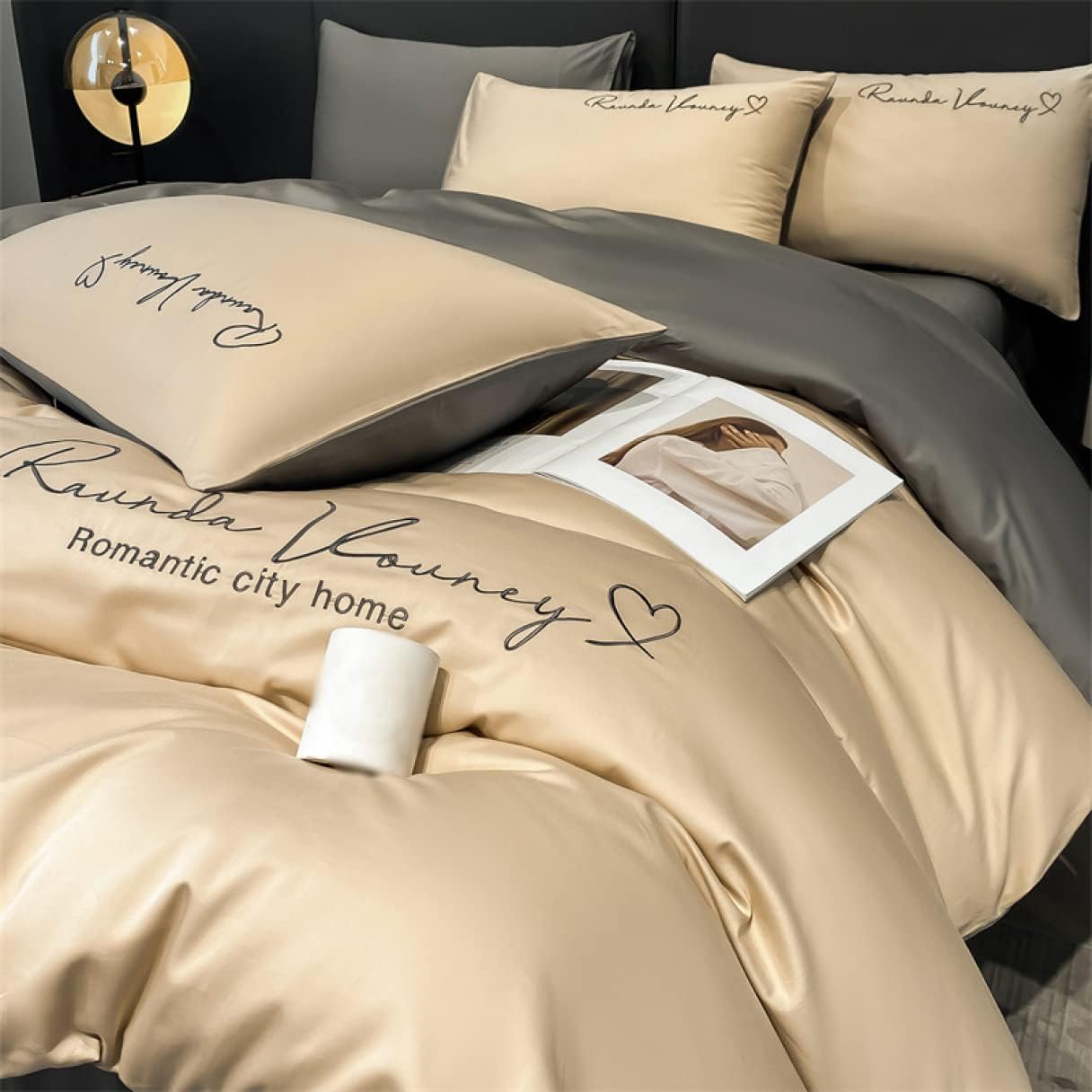 布団カバーセット 4点セット ダブル 掛け布団カバー ボックスシーツ 枕カバー おしゃれ レーヨン シルクみたいな材質 柔らか 優しい 肌触り 防菌吸湿 寝具カバー フラットシーツ/シングル 3点セッ