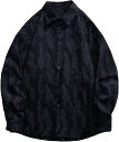 カジュアルシャツ メンズ プリントシャツ アロハシャツ 夏服 折り襟 日焼け止め 総柄 速乾性 薄い 軽い 長袖 シンプル 胸ポケット付き サマーシャツ 履き心...