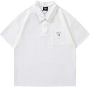 ポロシャツ メンズ レディース 半袖シャツ Tシャツ 折り襟 夏服 無地 薄い 軽量 サマーシャツ シンプル 速乾吸汗 通気 ゆったり 外出 ペアルック 純色 ...