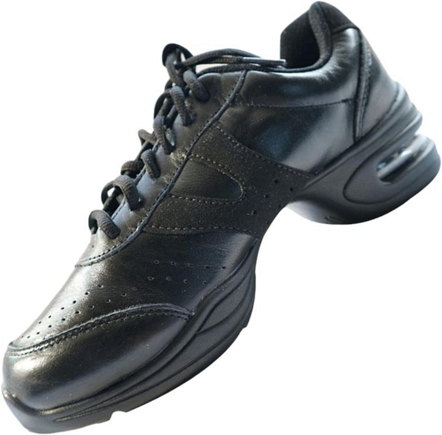 ダンスシューズ 本革 レディース ダンススニーカー 豚革 社交 かるい むれない 防滑 ヒップアップ レースアップ 通気 クッション性 美脚 パーティー スポー...