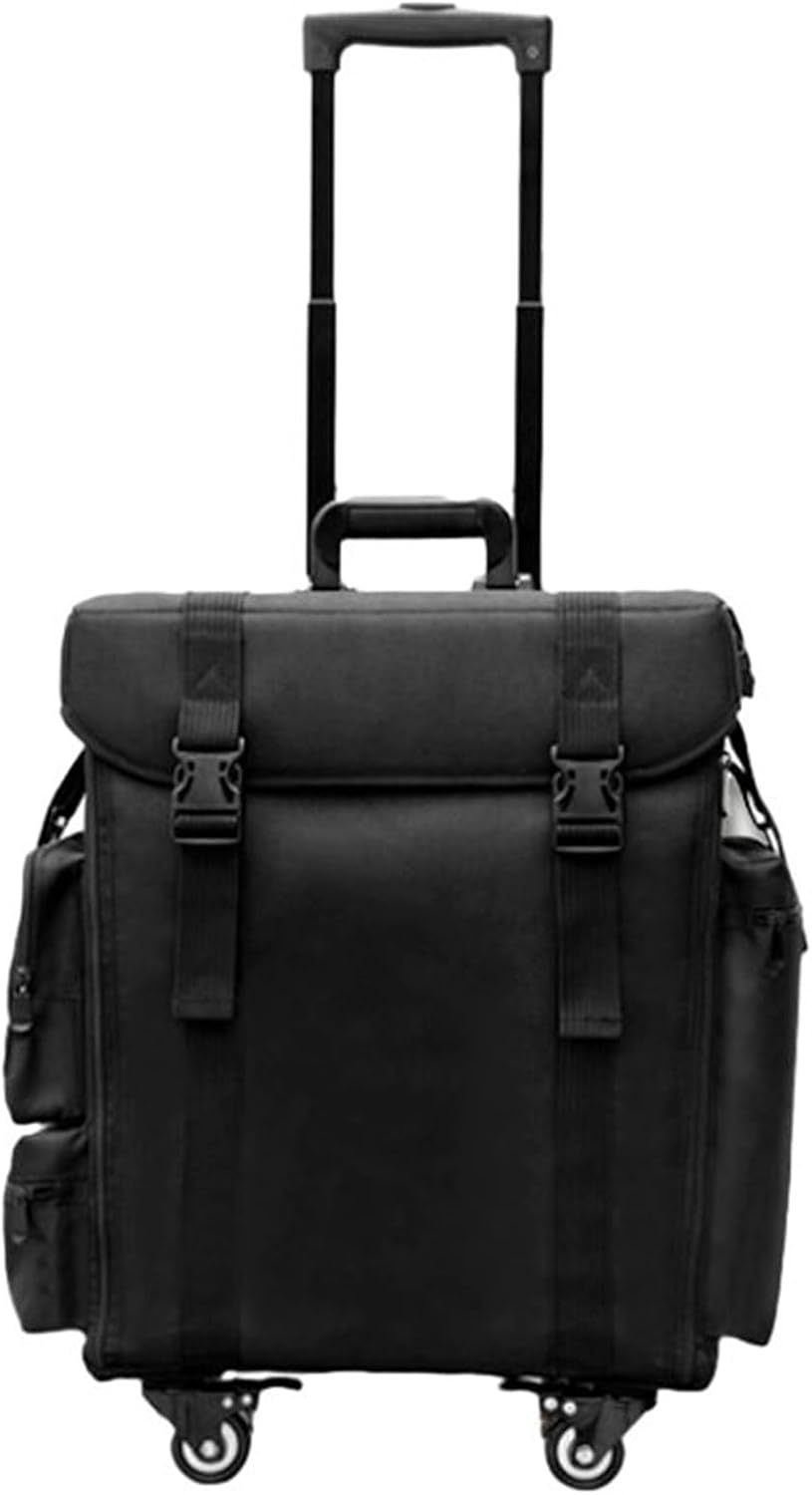 プロ用 メイクボックス 大容量 収納ケース キャスター付き ナイロン キャリーバッグ トロリーケース 仕切り 救急箱 ネイル 画材収納 耐久性 簡単に開閉 引き出し付き化粧品ケース 出張 旅行用 贈り