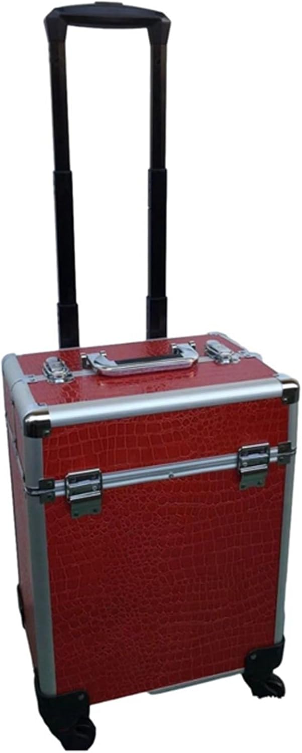 プロ用メイクボックス キャスター付き キャリーバッグ 業務用 大容量 ロック付き 化粧ケース アルミ ハンドル付き 携帯便利 メイク道具収納 化粧品収納 ネイル収納 美容師 トラベル 旅行 宝石箱