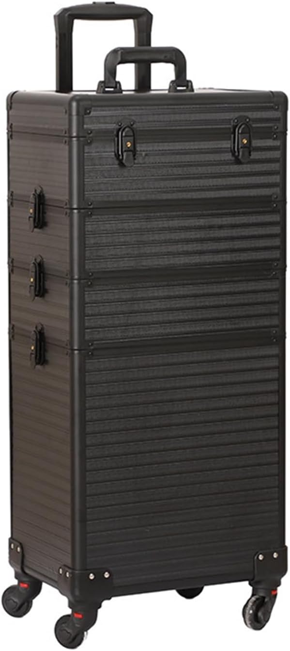 プロ仕様 メイクボックス LEDライト メイクキャリーケース 大容量 収納ケース 4層 キャスター付き 仕切..