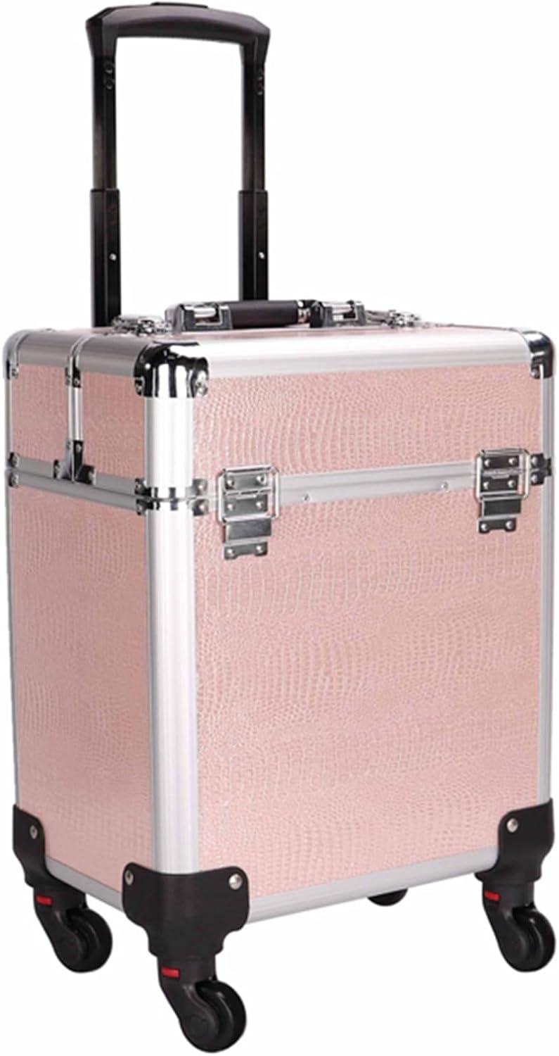 　　　 -------商品詳細------- 【アルミ合金】衝突によるボックスの損傷を防止するために、耐衝撃性のPVC素材を採用され、四角の丸みがアルミ合金でしっかり補強され、細部まで丁寧なこだわります。手になじみやすく、握りやすいトップハンドルも付きます。 【取り外し可キャスター・使いやすい】黒いバニティケースのキャスターは取り外し可能なユニバーサルホイールで設計され、制御可能なブレーキ付き、駐車しやすく、便利で省力化され、旅行時に押したり引いたりして使用でき、屋外ライブ放送、キャスター、メイクアップアーティスト、ネイリスト、修理工に適しています 【耐衝撃】衝突によるボックスの損傷を防止するために、耐衝撃性の素材を採用され、四角の丸みがしっかり補強され、かすり傷にならないように細部まで丁寧なこだわります。 【大容量設計】化粧台車はお気に入りの化粧品を便利に収納できます、よく作られて、引き出しは整髪料、化粧品、マニキュア道具を収納するために使用することができます、防水収納袋が装備され、柔軟に使用でき、取り外し可能です 【シンプルなデザインで、幅広く活用可能】シンプルな単色デザインで、素材に高級感があるため、あらゆるシーンにおいて活躍します。年齢・性別に関わらず、自分へのご褒美や大切な人へのプレゼントにもおすすめです説明 ■商品紹介■ 持ち運び簡単のサイズ、キャリーバッグで使い勝手抜群！ 撥水加工済み（完全防水ではございません）組み立て状態でのお届けになります。 プレゼントにも最適。お年寄りにも安心。 【大容量】 化粧水/乳液/下地/ファンデ/ルースパウダー/チーク/アイシャドウ類の他筆数本 ブラシ/口紅/リップグロス/ネイル用品/ネックレス/指輪/イヤリング等、 ジュエリー、コスプレ衣装、普段使いの化粧品などコスメをスッキリ収納できます。 フリーランスのメイクアップアーティストがさまざまな場面で使用できる携帯性を提供します。 【美容師/化粧箱】 様々な形のコスメグッズを収納できる多彩な収納部をご用意しておりますので、小さな物から大きな物まですっきり収まります。 美容師だけではなく、ダンサー、俳優、音楽関係の方々やコスプレイヤーのイベントにも大変使い便利です。 【丈夫な生地】 丈夫な素材を採用していて、汚れにくく、耐水性・耐久性に優れ、長期に渡って愛用して頂けます。 傷や磨耗、引き裂きに対するばつぐん耐久性を実現。頻繁かつ長時間の使用を保証しながら、15-18kgまでの耐荷重を可能にする。 ほぼ完成品の状態で、使い始めも簡単です。 お手持ちのメイク道具や、メイクに必要なアイテムを全て収納することができます。 【簡単な動き】 360°回転のキャスターでスムーズに動かせます。スムーズ移動できる車輪を備え、伸縮ハンドルとトップハンドルで簡単に持ち運びができ、あちこちに便利に移動できます。 外出先でメイクアップアーティスト、美容師や美容師がドア-ツー-ドア-サービス、毎日の仕事、出張などのトラベルケースとして使用するのに最適です。 【注意事項】 ・実際の商品の色になるべく近いかたちで掲載しておりますが、モニターの違いなどで実際の商品と色味が異なる場合がございます。 ・ハンドルは必ず伸ばした状態で使用して下さい。収納状態で使用すると破損する恐れがあります。 ・ネジナットは緩みにくい仕様のものを採用しておりますが、必ず緩まないというわけではございません。 ・輸送中、商品の表面にわずかな摩耗の跡が現れるのは避けられない状況です。納得できない場合は、購入しないでください。