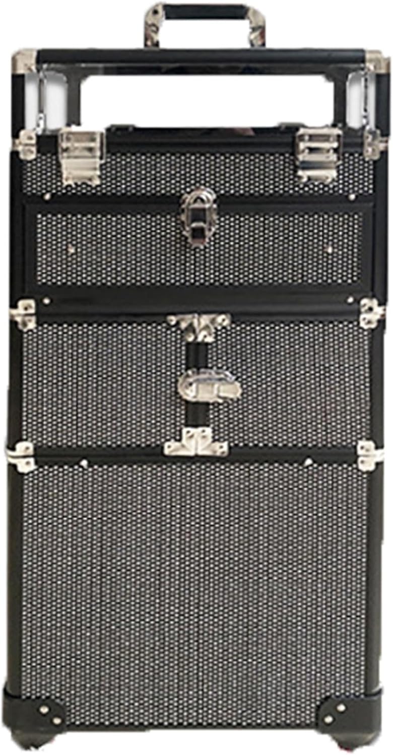 プロ用 収納ボックス メイク箱 大容量 業務用化粧ケース キャスター付き キャリーバッグ 仕切り 化粧箱..