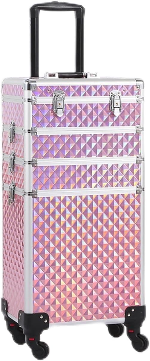 プロ 収納ボックス メイク箱 大容量 大容量化粧台 キャスター付き LEDライト キャリーボックス 仕切り..