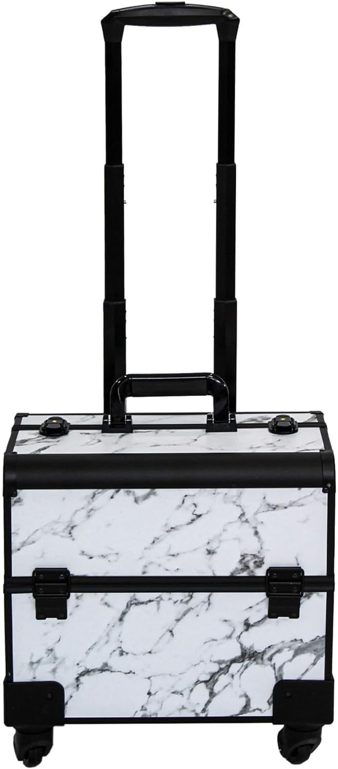 キャスター付き メイクキャリーケース 豹柄 マーブル柄 メイク箱 プロ用 大容量 業務用化粧ケース ハン..