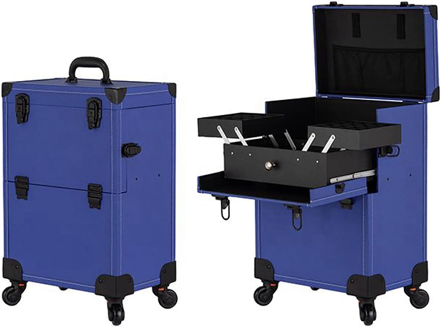 プロ用メイクボックス キャスター付き 大型 キャリー プロ仕様 大容量 ロック付き コスメ 収納ボックス..