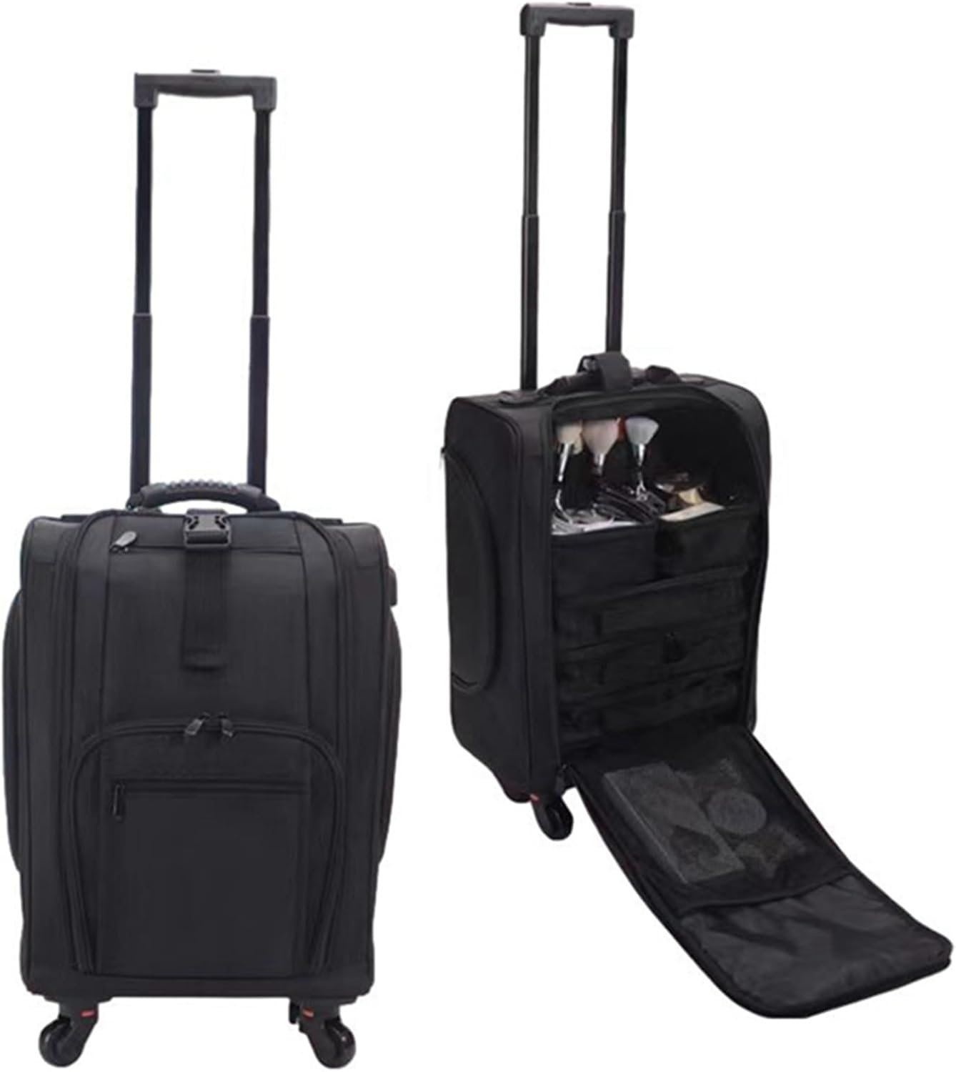 プロ用メイクボックス キャスター付き メイクキャリーケース 業務用 大容量 ロック付き コスメボックス..