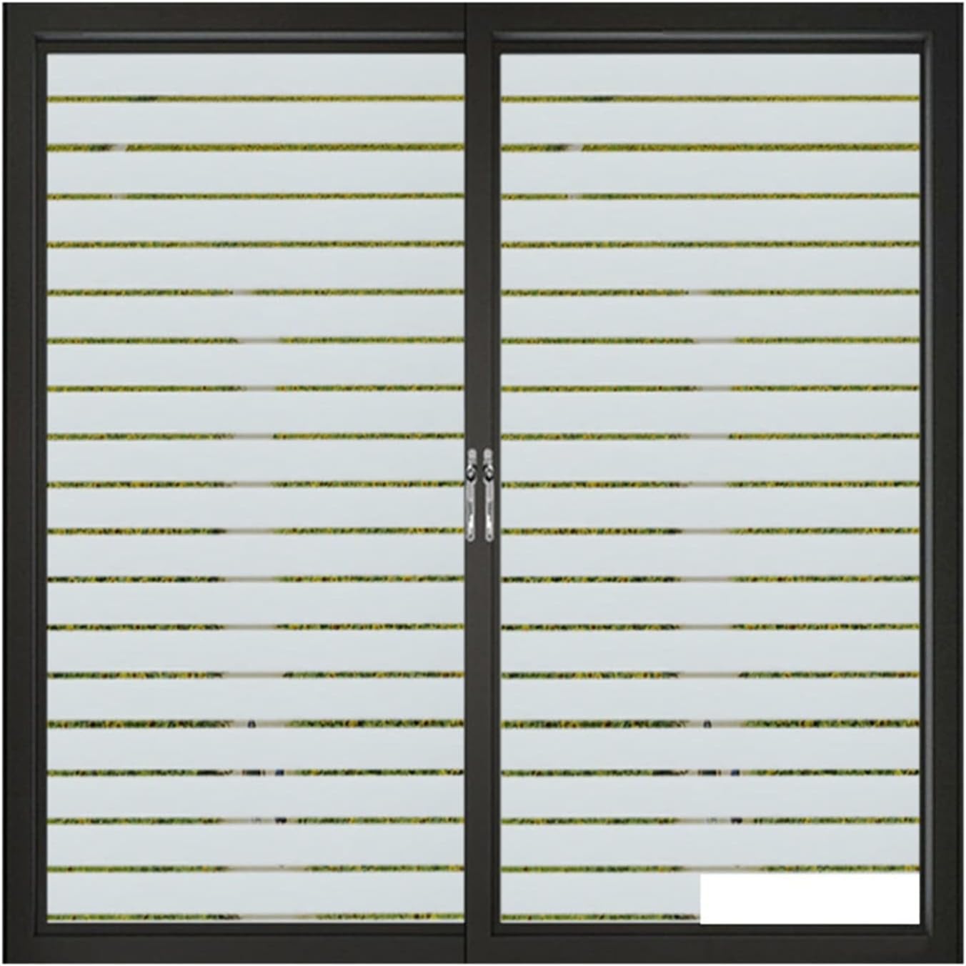 すりがらすシート 目隠し 窓用フィルム ストライプ ボーダー ガラスフィルム UVカット 見えない 遮光 ..