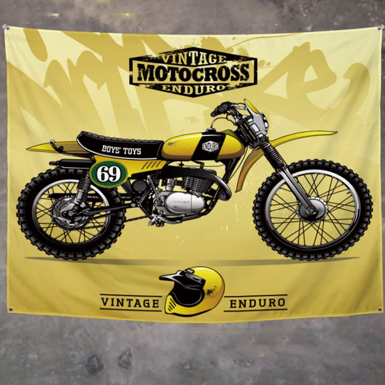 車 タペストリー モダンなアート バイク 大判 おしゃれ ファブリック...(3)